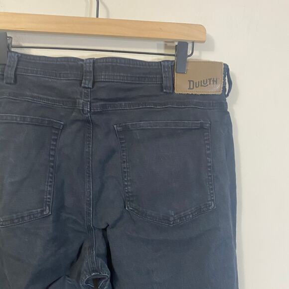 Duluth Trading Black Flex Fire Hose Relaxed Straight Leg Work Pants Sz 36x30 - Picture 5 of 9